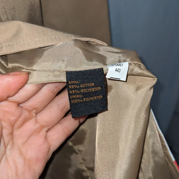 NWT IMAN Vintage Colorblock Tan And Coral Trenchcoat Size XS - Picture 11 of 11